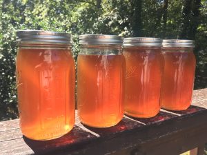 Jars of vegetable broth