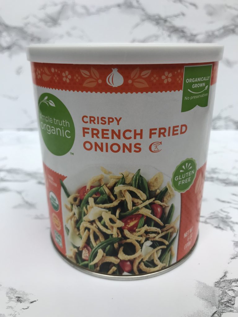 a container of crispy onions