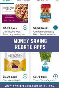 a screenshot of Ibotta with the text money saving rebate appsht